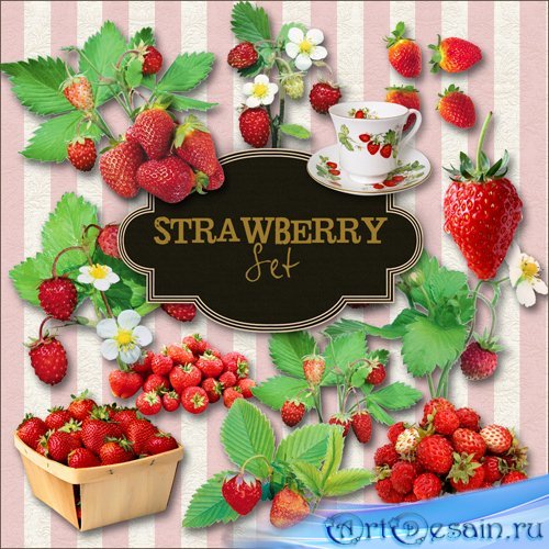 Scrap-kit - Strawberry Set