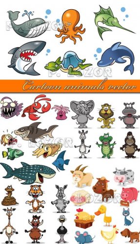 Cartoon animals vector