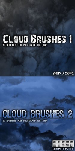 Clouds Brushes Pack for Photoshop or Gimp