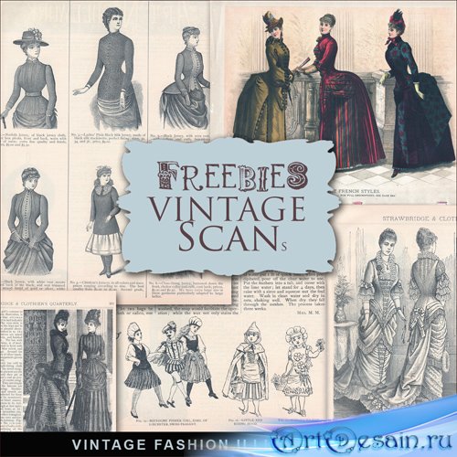 Scrap-kit - Vintage Fashion Illustrations #4