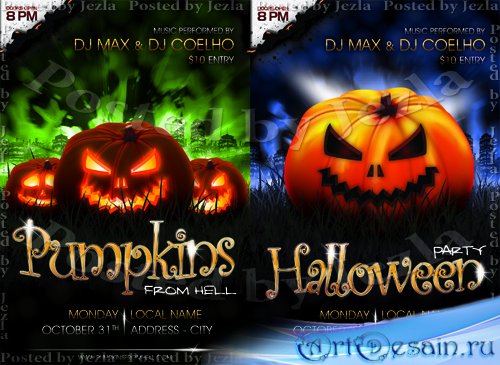 GraphicRiver - PSD Halloween Flyer Template