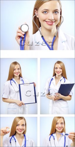   / The young female doctor - Stock photo