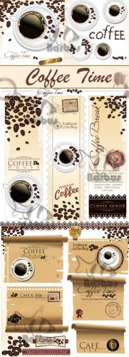 Coffe time /   - vector