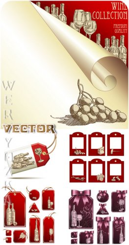     / Stylish wine labels - vector clipart