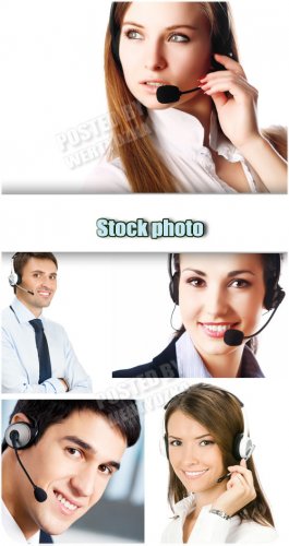   ,  / Men and women, operators - Raster clipart