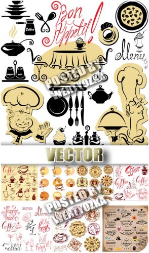 ,   / Coffee, food labels - vector stock