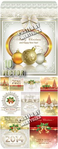        / Christmas silver background - stock vector