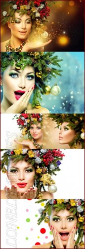   / Beautiful Christmas girl - Stock photo