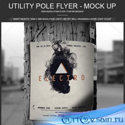    - Utility Pole Flyer / Poster Mock-up