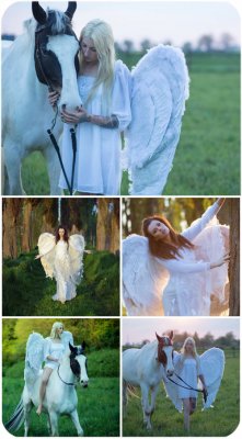   ,    / Girls with wings, girl with horse - ...